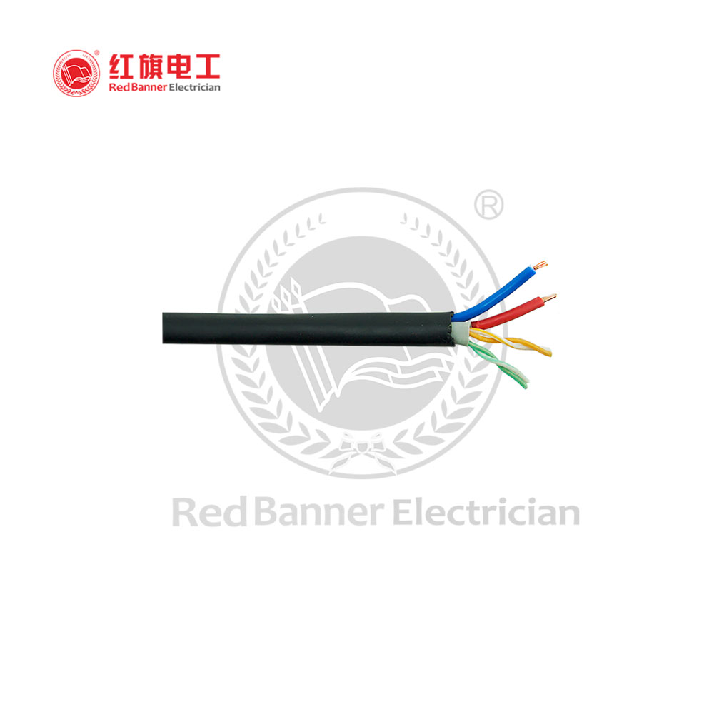 2對網(wǎng)絡電源綜合線,網(wǎng)線,電源線,紅旗電工